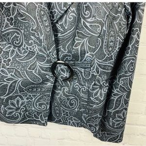 Isabella Suits Blue Black Buckle Blazer Jacket Size 14